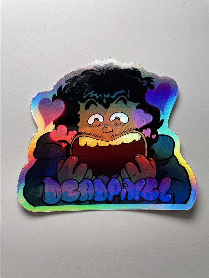 3” deadpixel Love Holographic Sticker product image (2)