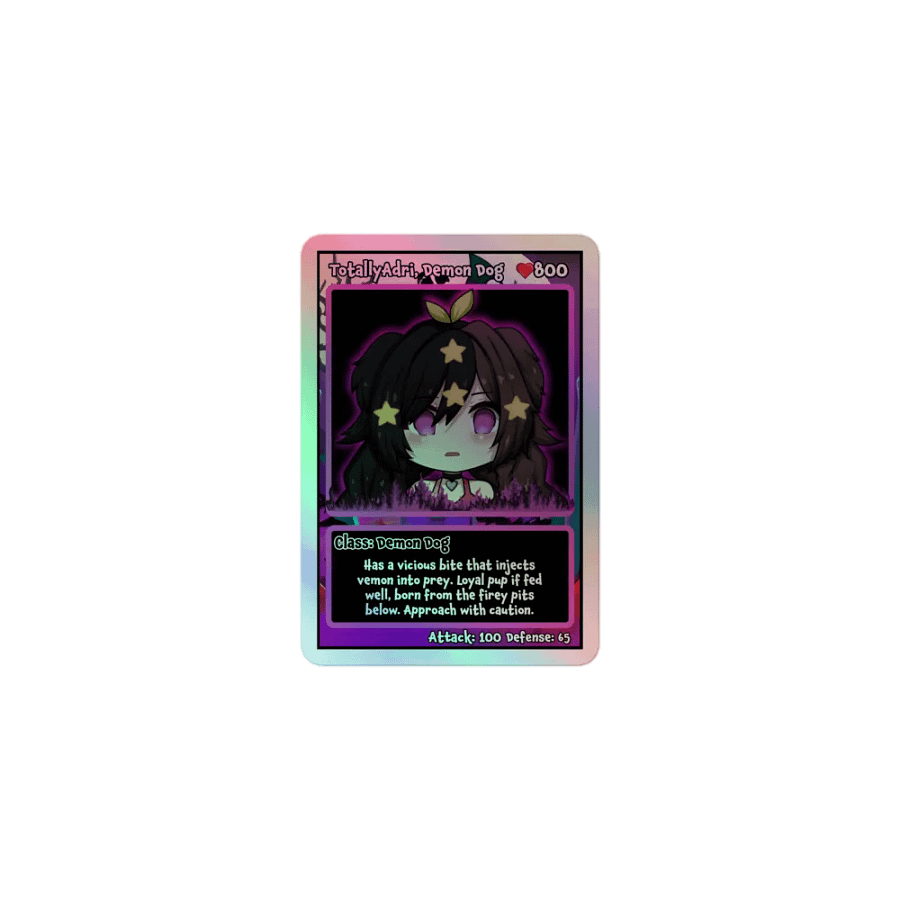 The Demon Dog, Hell Cardz Collection Holographic Sticker product image (1)