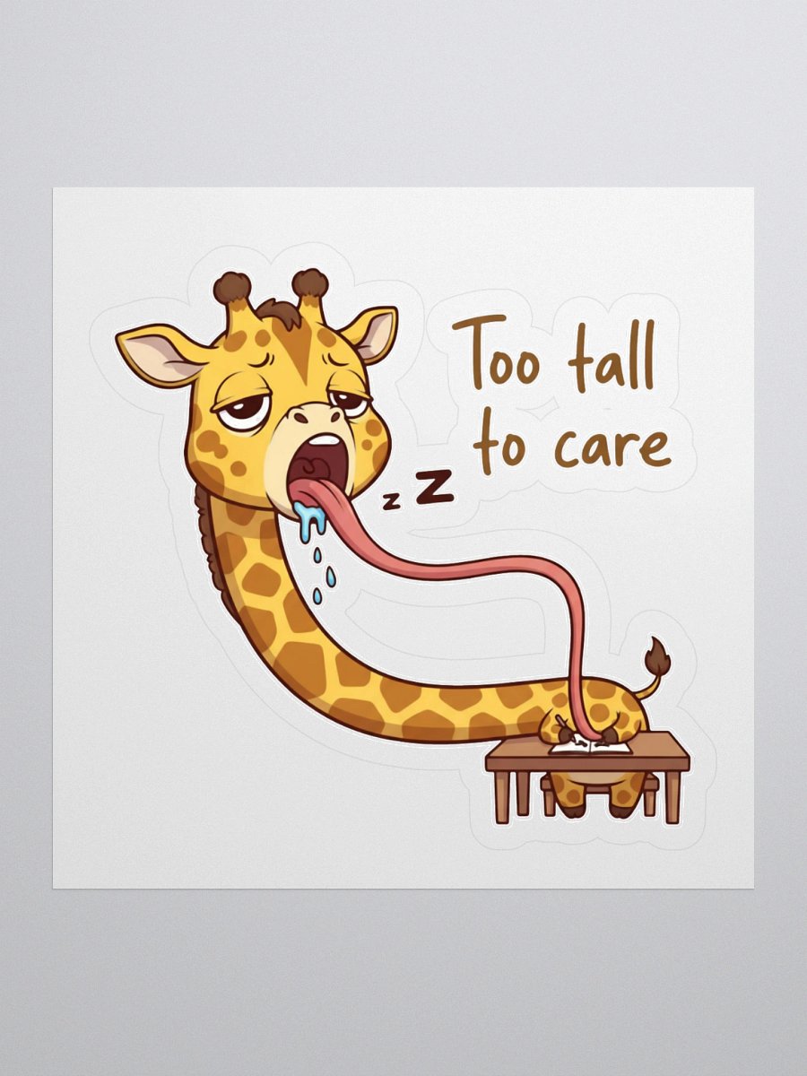 Lazy Giraffe Doing Doodles Kiss Cut Sticker product image (1)