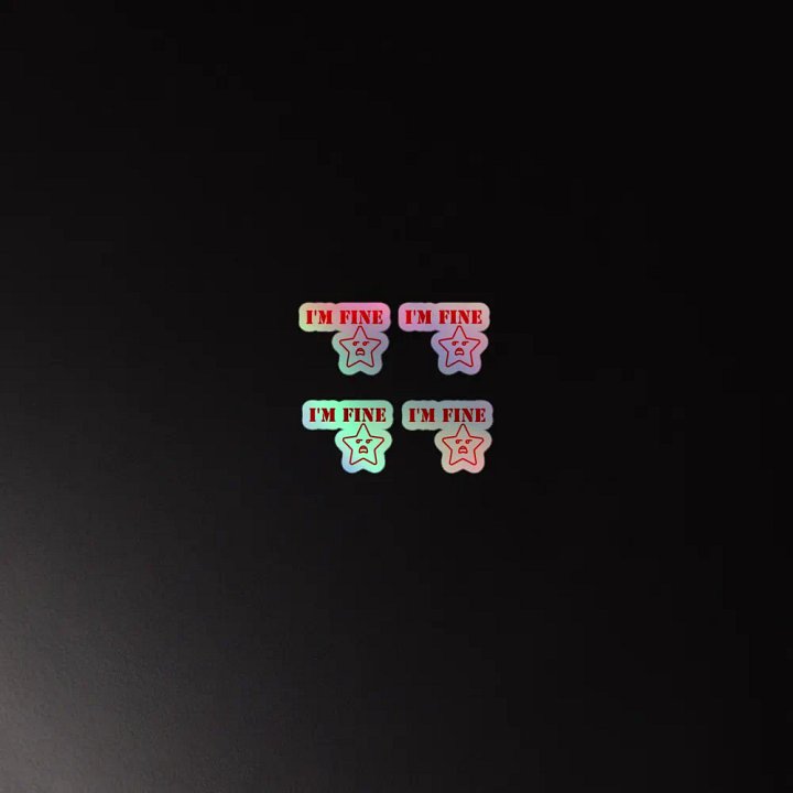 I'm Fine AMG Holographic Sticker Set product image (2)