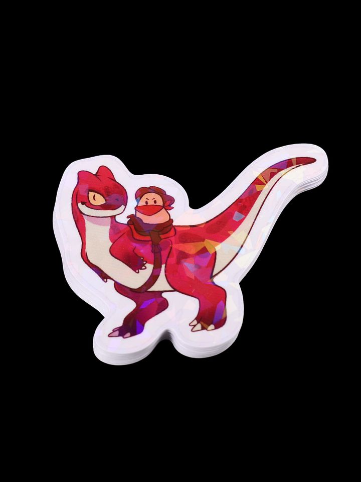 DinoTater Holographic Sticker product image (1)