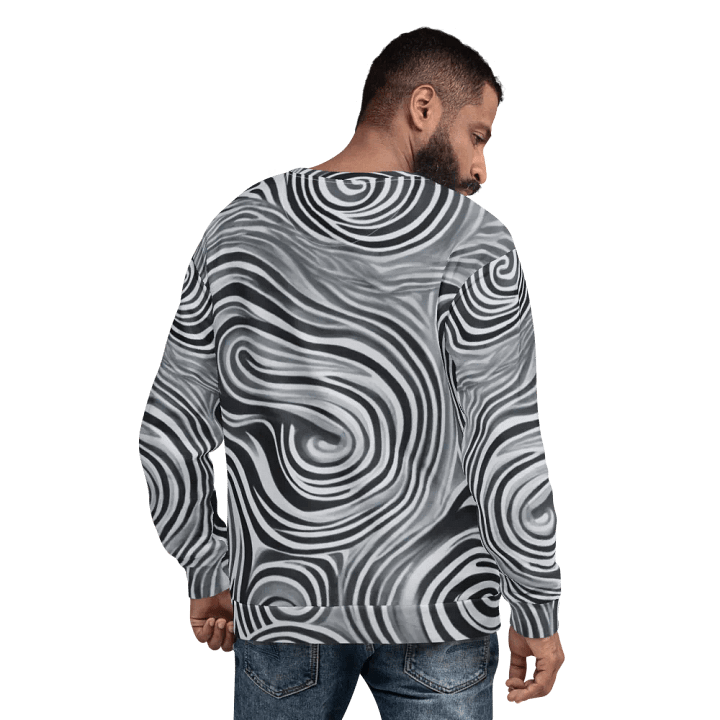 Funky Black and White Noir Liquid Tie-Dye Sweatshirt product image (2)
