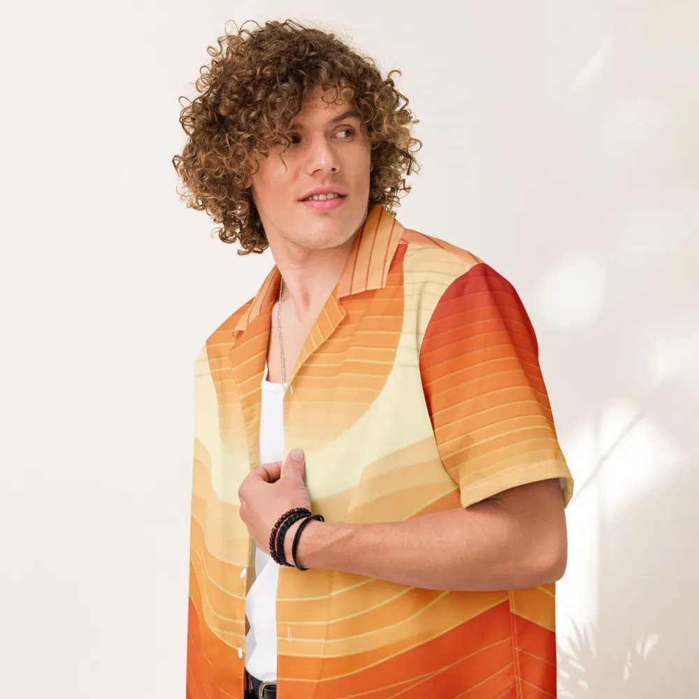 Men's Full-Print-2 Orange Hawaiian Shirt product image (8)