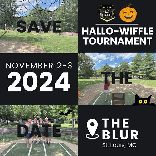 Save the date! Hallo-Wiffle is back at the Blur. 2 day tournament, 3 game minimum, costume contest and more Halloween Fun to ...