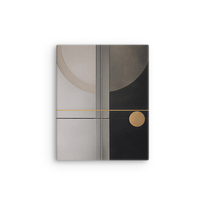 Equinox Balance – Geometric Composition in Black, Gray, and Gold Lines product image (12)