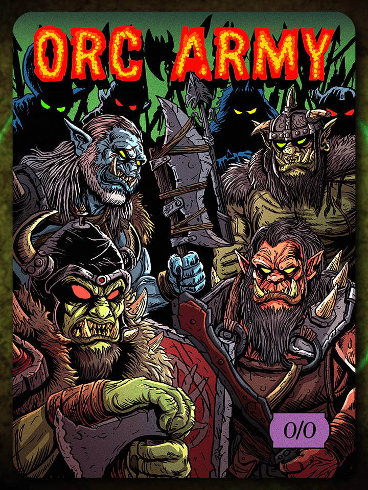 Orc Army 0/0 Full Art Token product image (1)