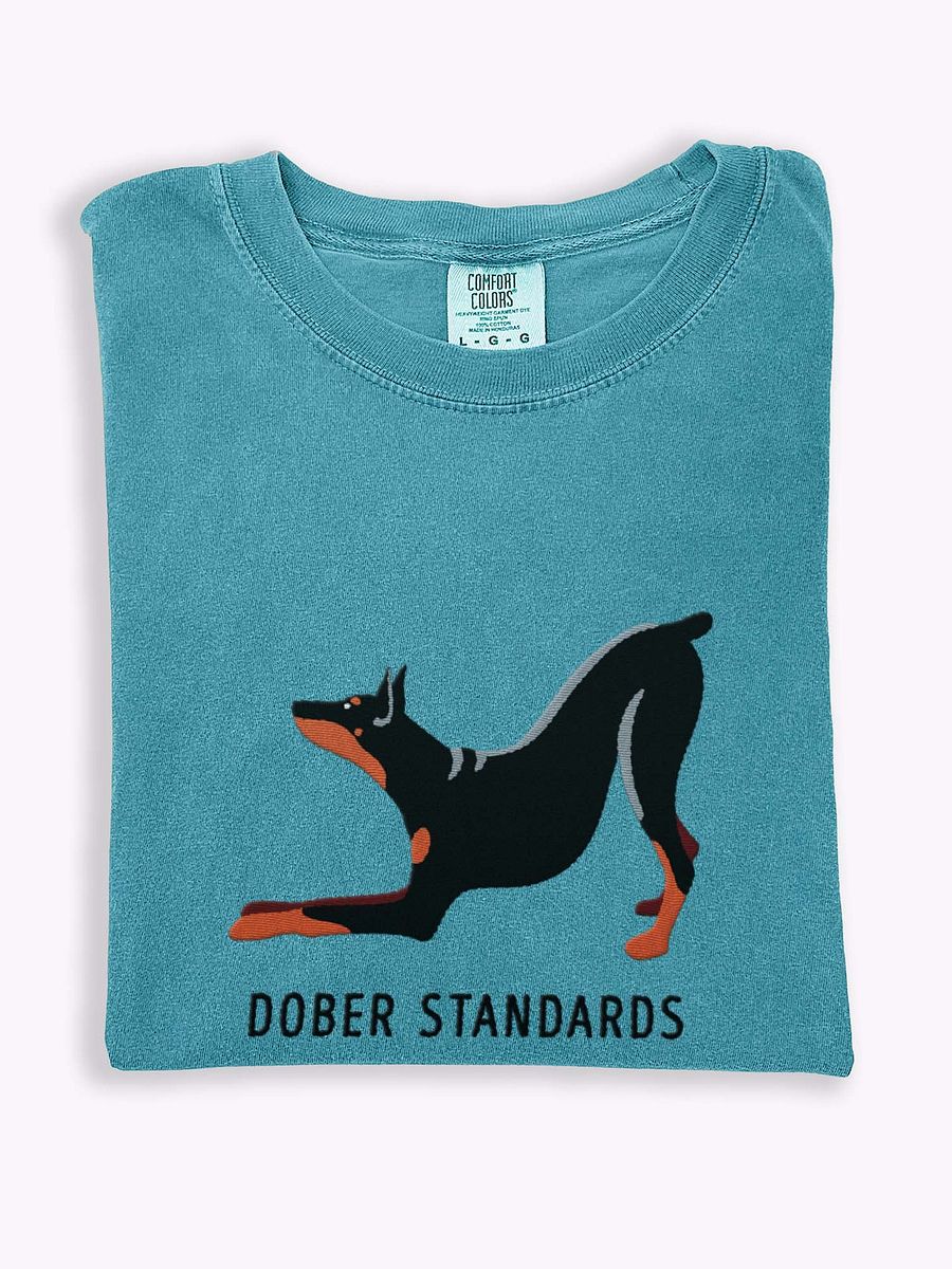 Dober Standards T-Shirt(Embroidered) of a Doberman Pinscher product image (1)
