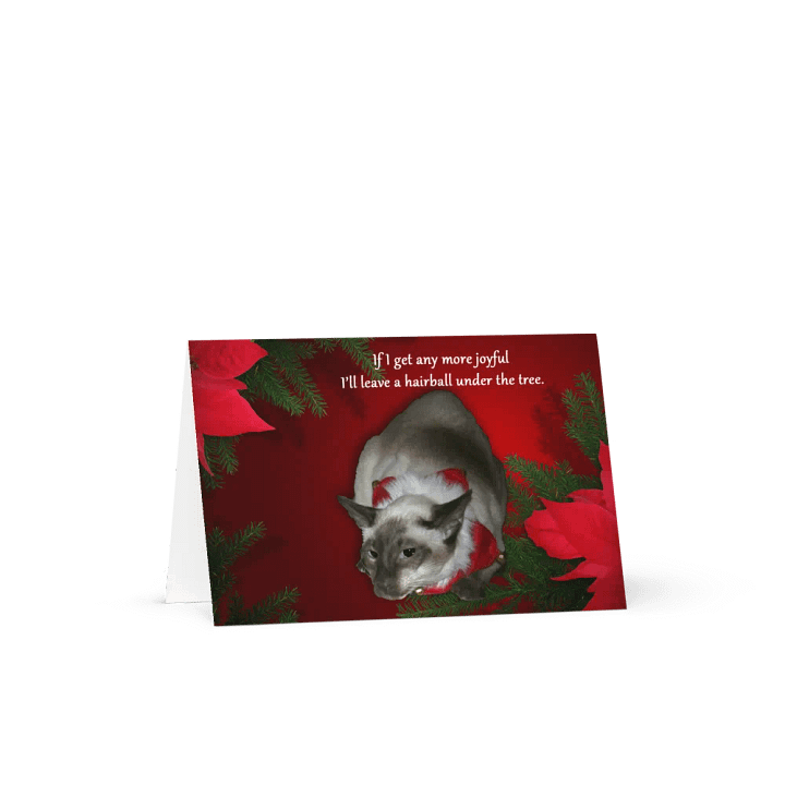 Annoyed Holiday Cat Card product image (1)