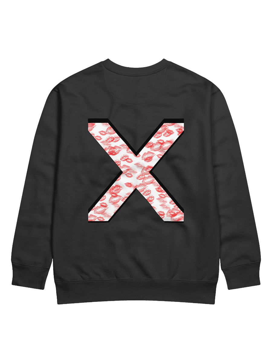 White X Red Lipstick Kisses | Crewneck product image (1)