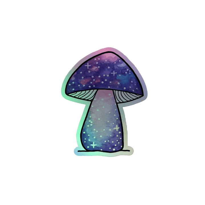 Space Mushie 1 Holographic Sticker product image (2)