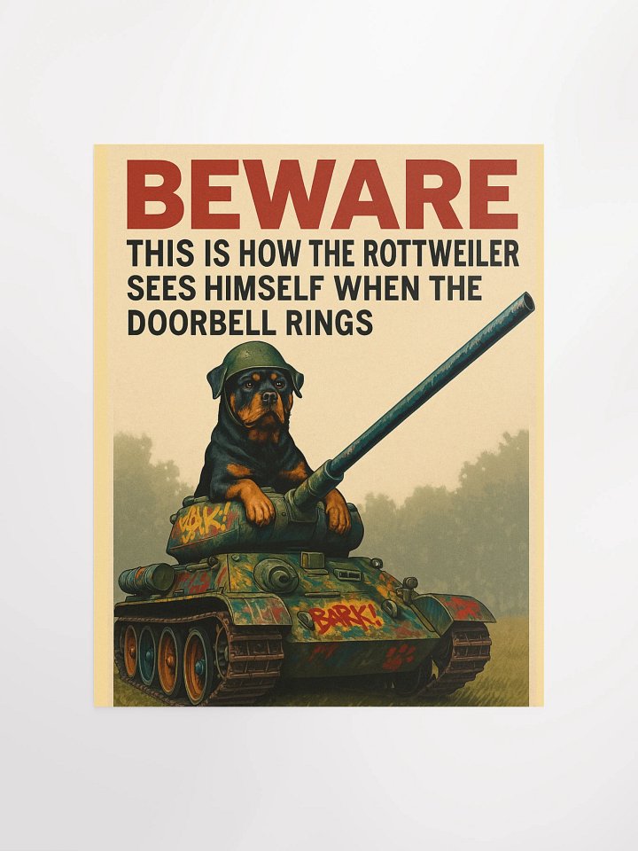 Rottweiler Doorbell - Matte Paper Poster product image (1)