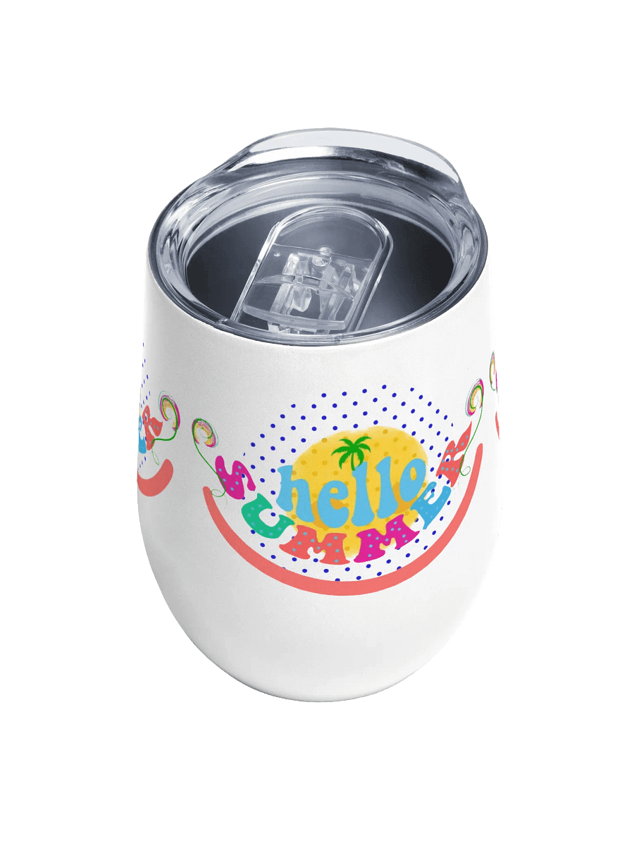 Hello summer Wine Tumbler gift for summer fun moms dads sons friends colleagues product image (4)