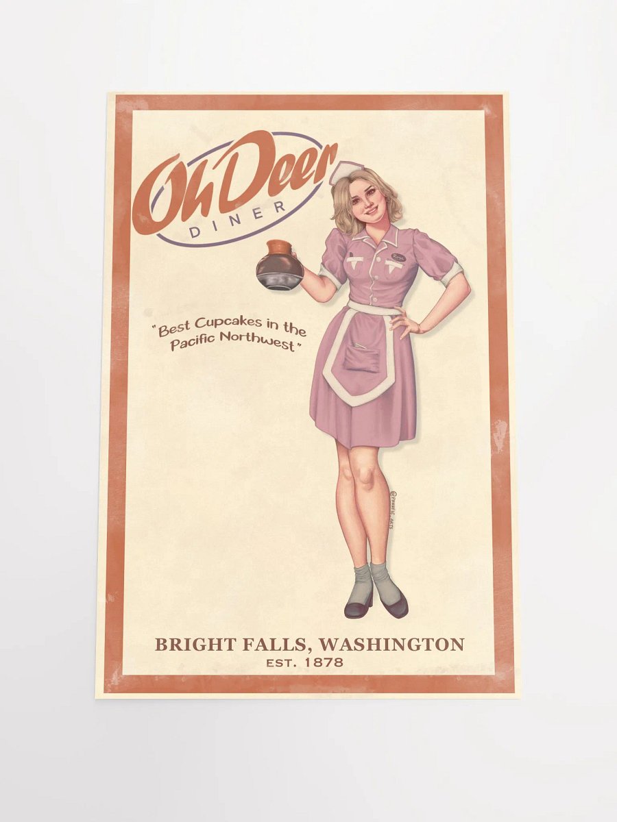 Oh Deer Diner Vintage Poster product image (1)