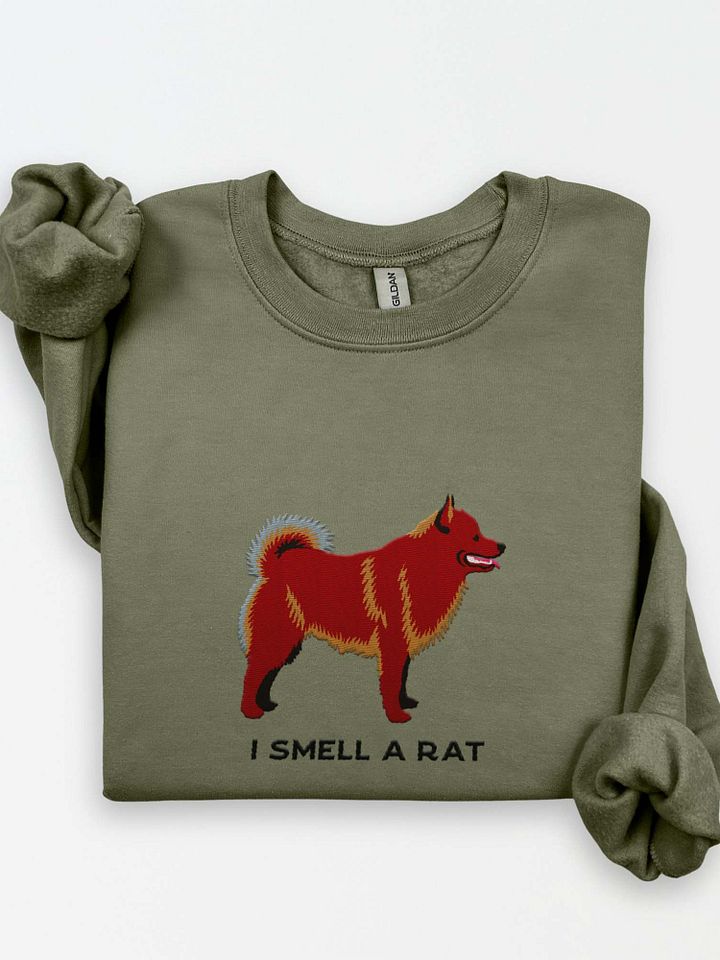 I Smell a Rat Sweatshirt (Embroidered) of a Schipperke(Brown) product image (1)