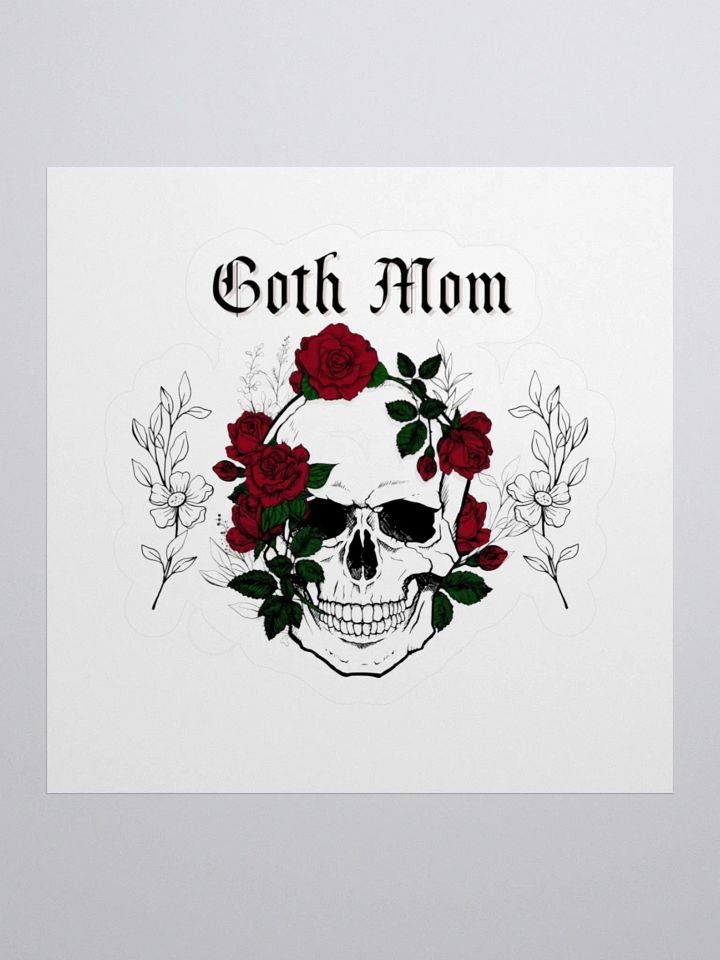 Goth Mom Rose Kiss Cut Stickers product image (2)