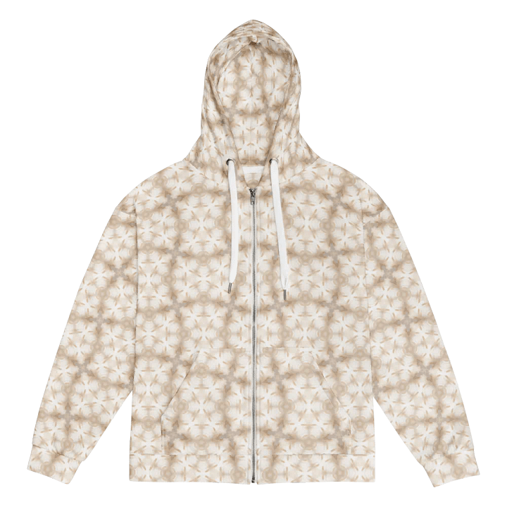 Symmetric Pattern Recycled Zip Hoodie product image (1)