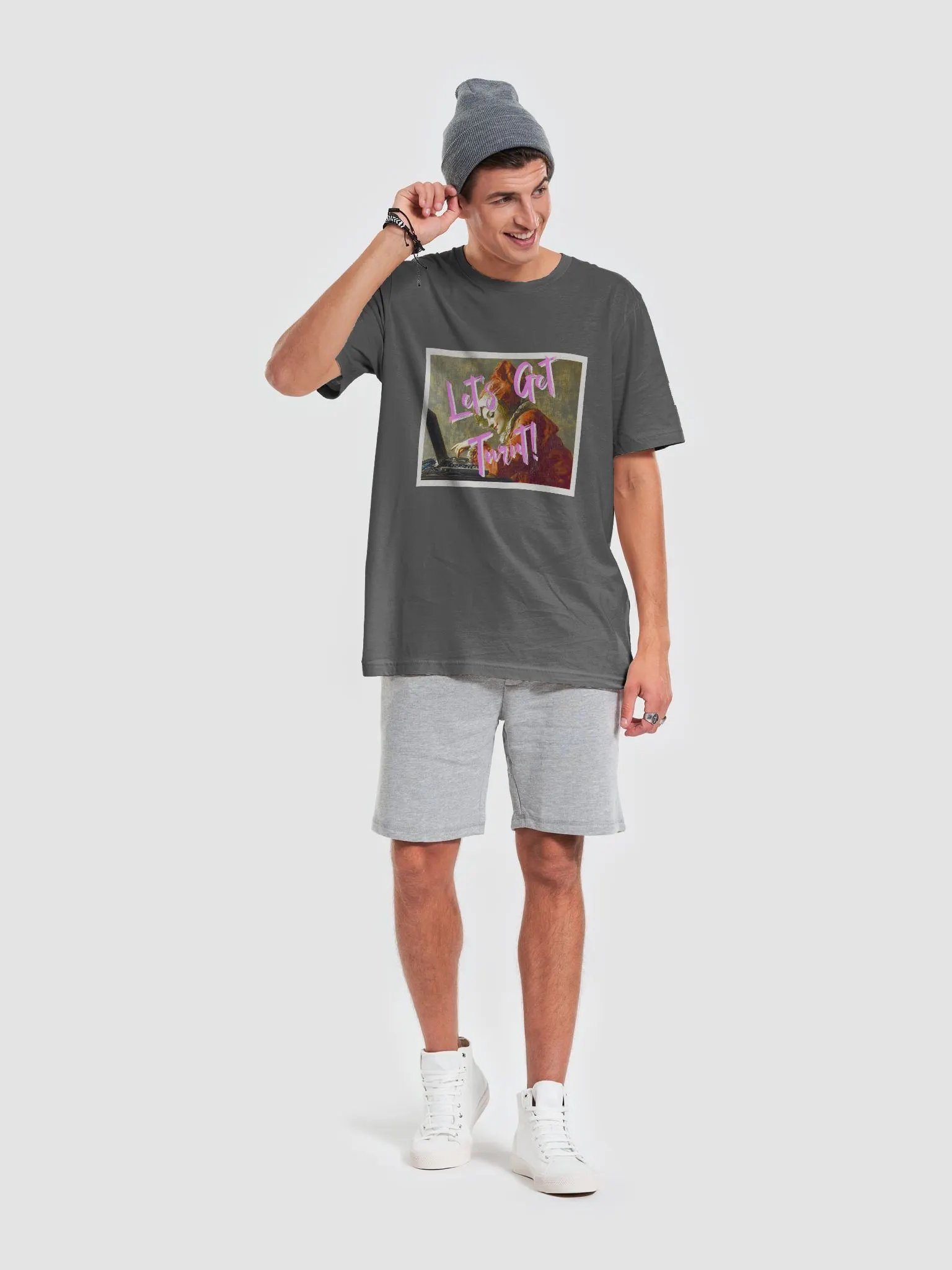Medieval Jester DJ "Let's Get Turnt!" T-shirt product image (58)