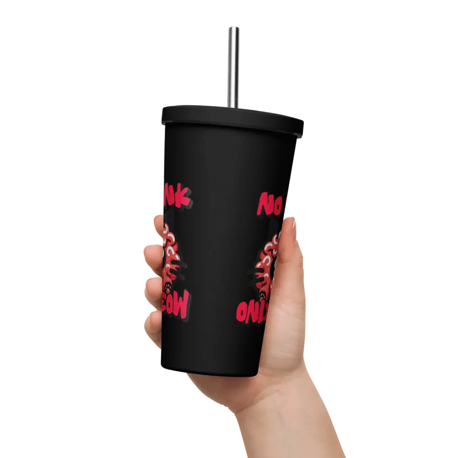 No think only MEOW insulated tumbler product image (11)
