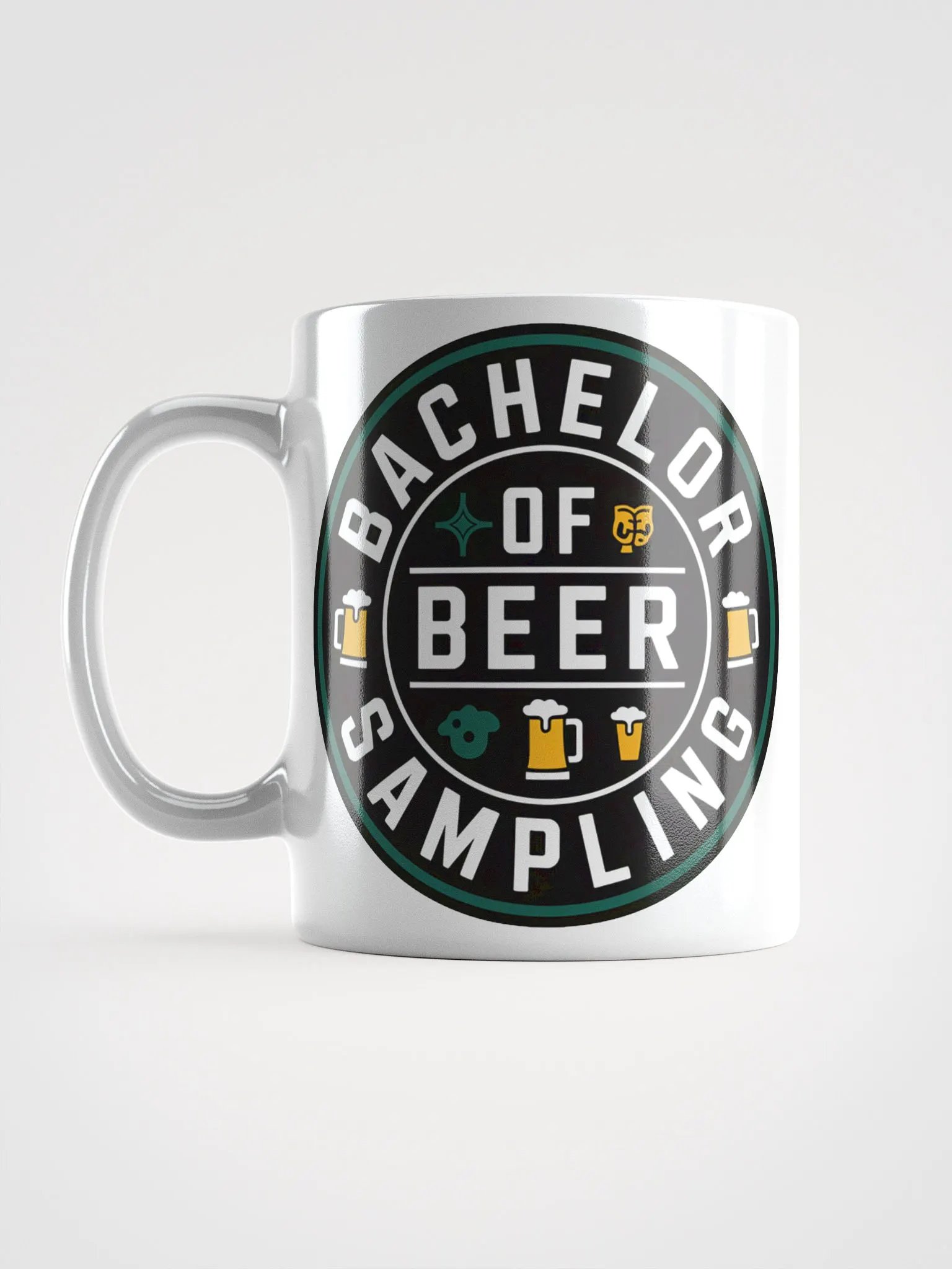 Bachelor of Beer Sampling #Statement Glossy Mug - White product image (18)