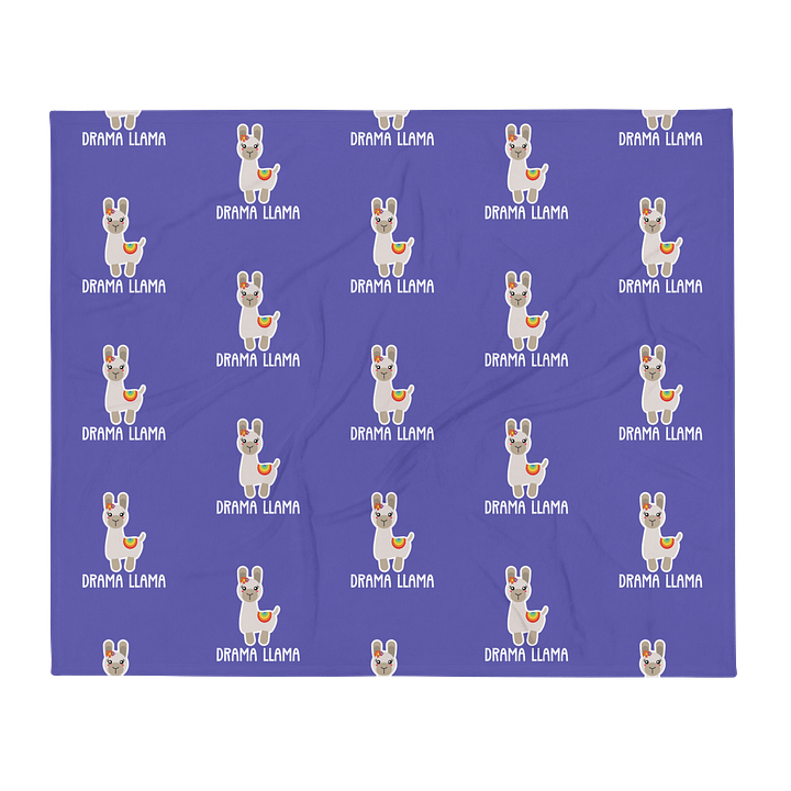 Drama Llama Throw Blanket product image (1)