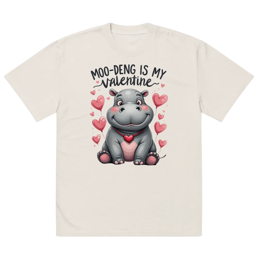 Moo-Deng is My Valentine Oversized Tee product image (2)