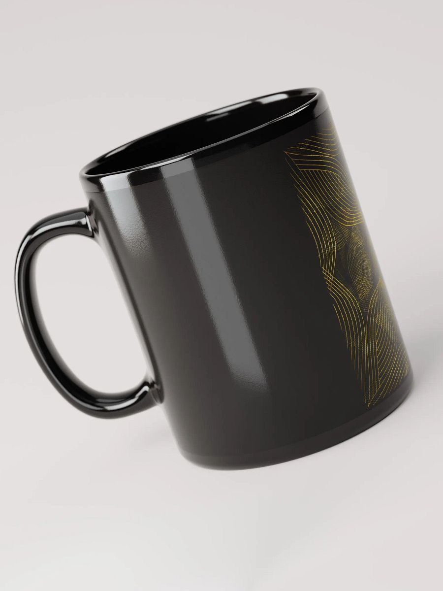 Mug with golden lines and leaf design product image (6)
