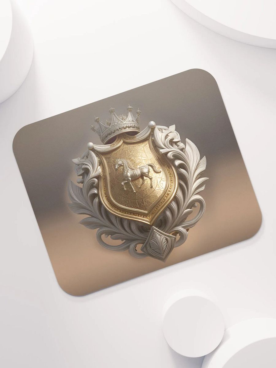 White & Gold Horse Classic Mouse Pad product image (7)