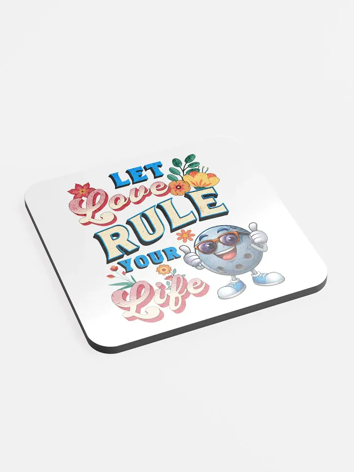 Let Love Rule Your Life Bowling Cork Coaster Set product image (2)