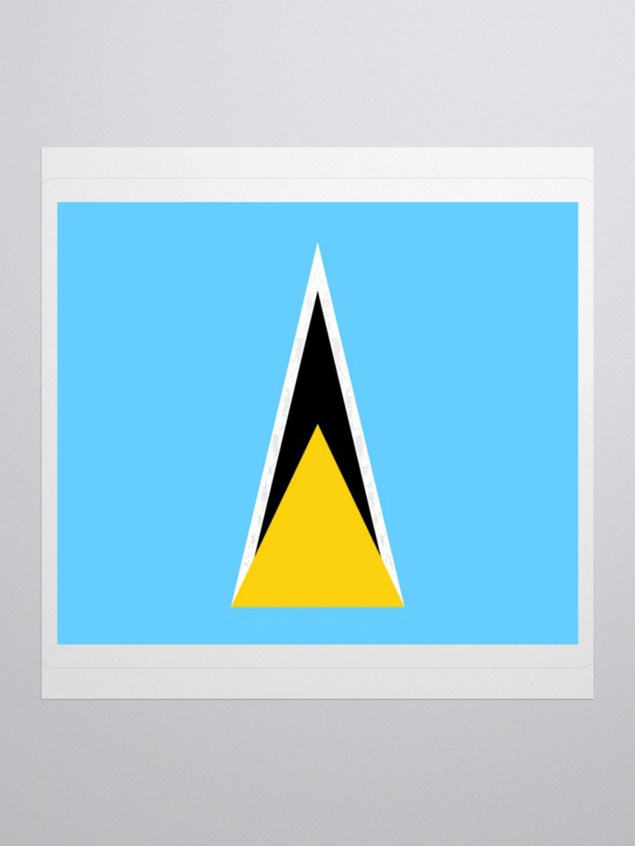 Saint Lucia Flag Sticker - Durable Vinyl for Indoor Use - Multiple Sizes Available product image (3)