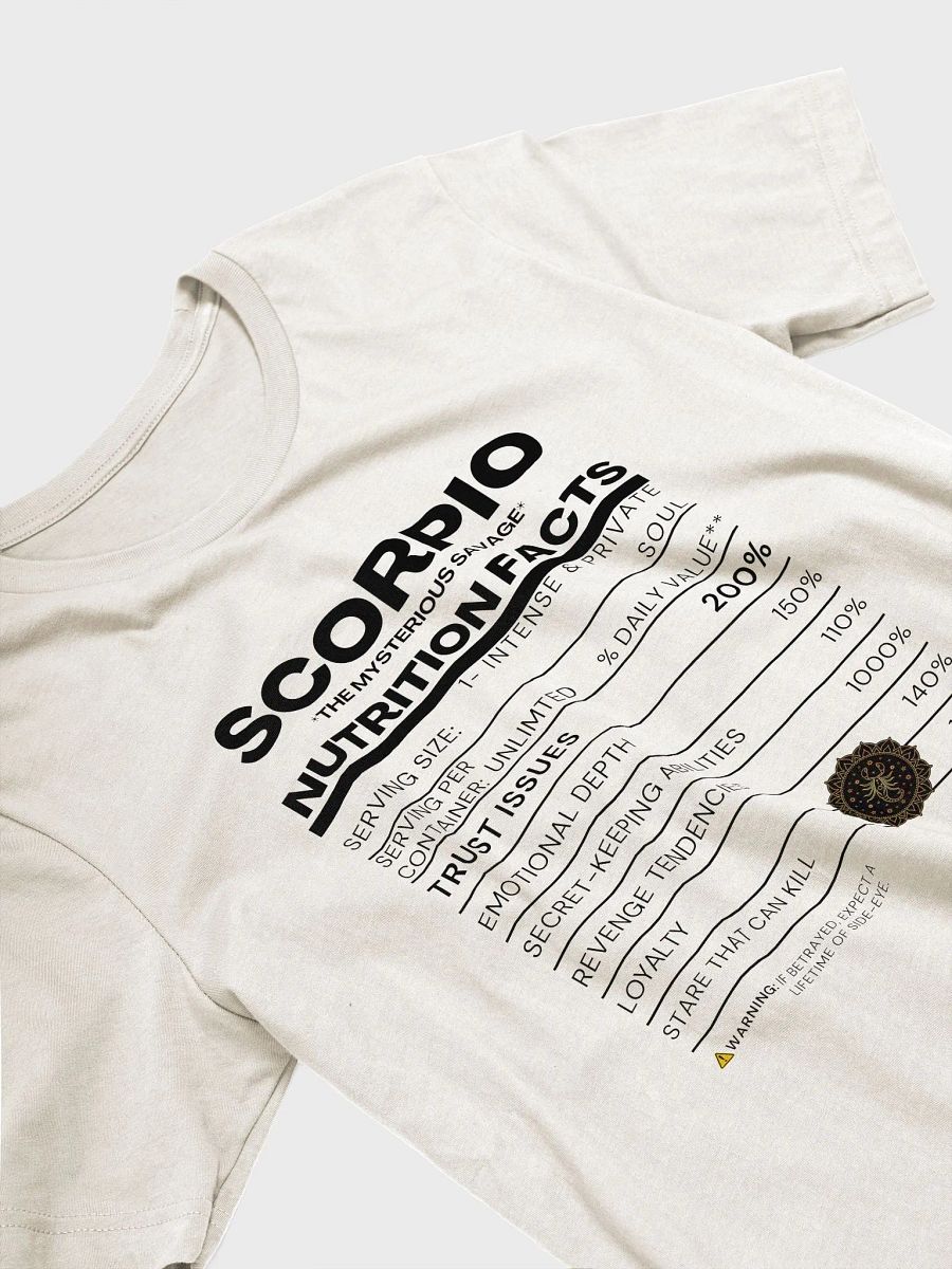 SCORPIO Nutrition Facts T-Shirt product image (6)