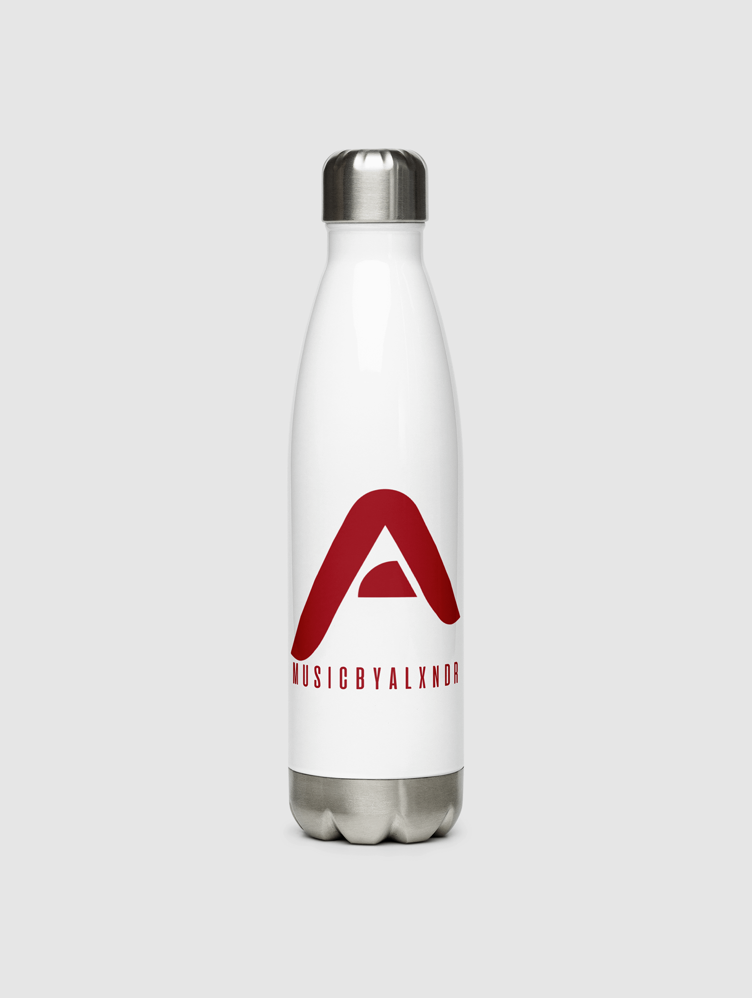 MusicByALXNDR Original Stainless Steel Water Bottle (Red) product image (1)