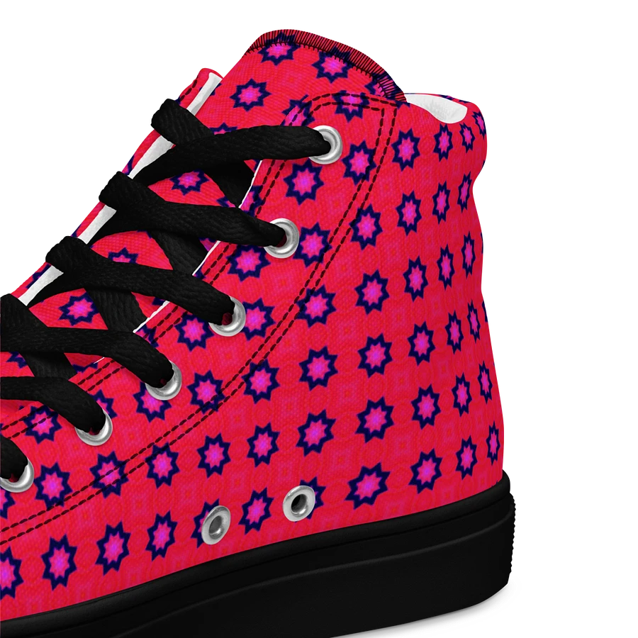 Abstract Red Ladies Canvas Shoes High Tops product image (11)