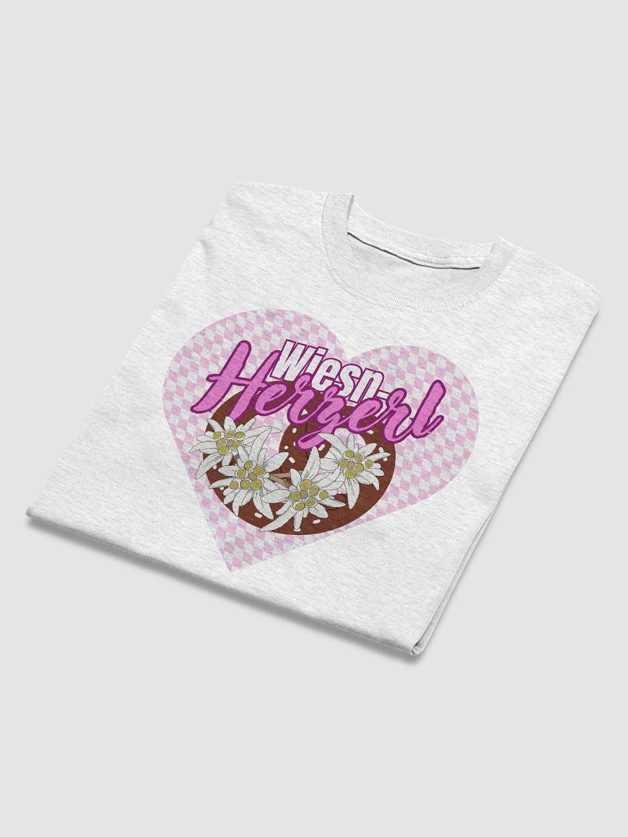 Wiesn-Herzerl Rund-Ausschnitt T-Shirt Oktoberfest - Rosa product image (4)