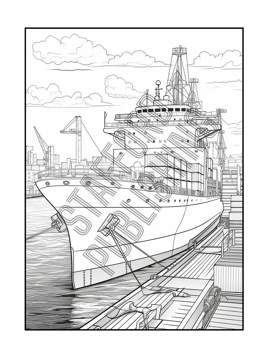 Boys & Girls Transportation Coloring Book Printable Version product image (10)