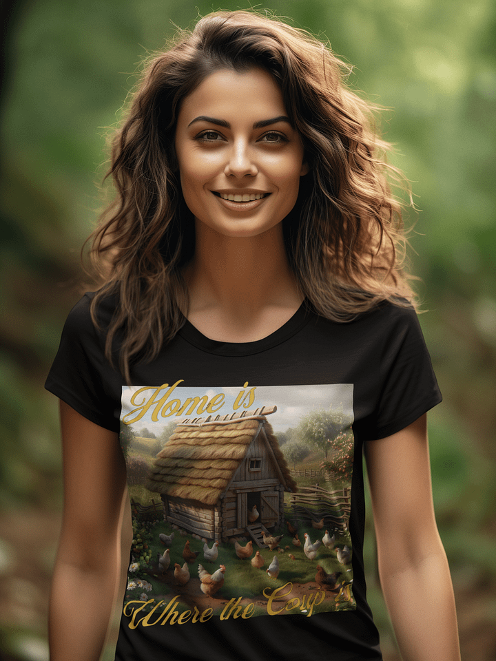 Home is Where the Coup is T-Shirt | Coop Life, Home Life | Farm Life, Chicken Life | Where the Chickens Roam | Happy Hens, Happy Home | Chicken Life, Country Life | Home with My Chickens product image (1)