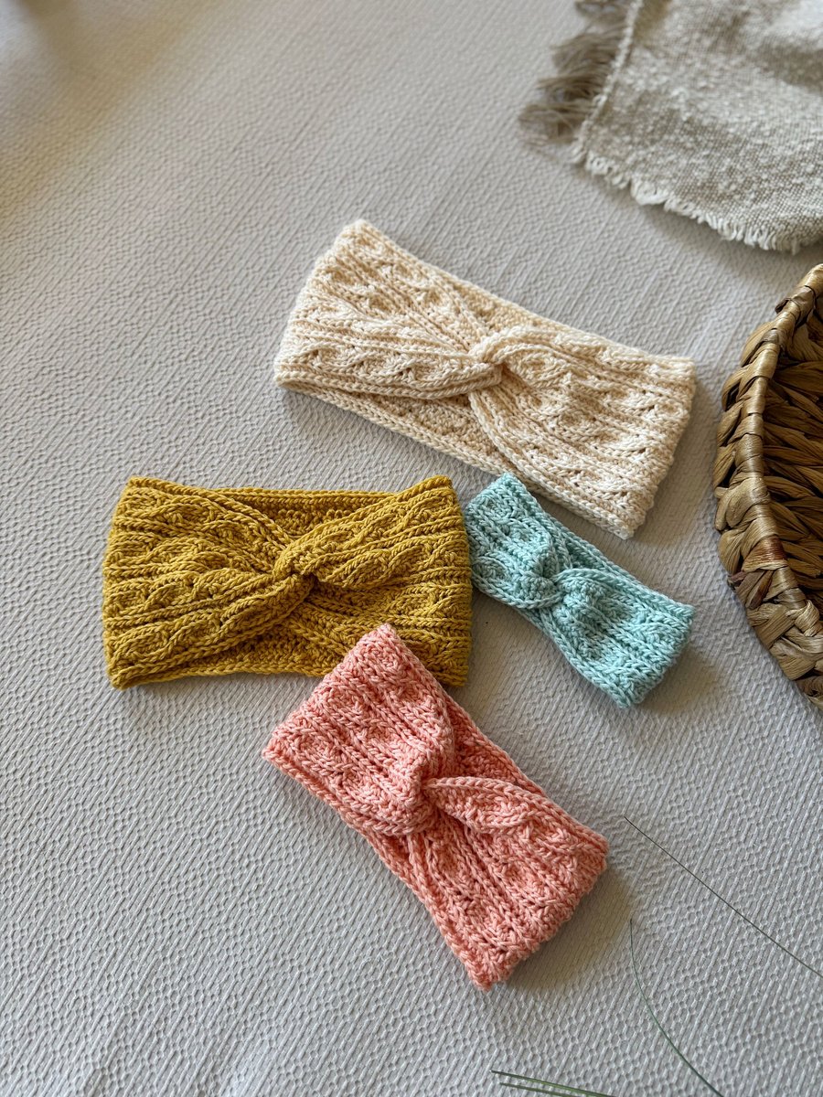 CROCHET PATTERN + VIDEO - The Deidra Headband, sizes newborn baby to adult product image (1)