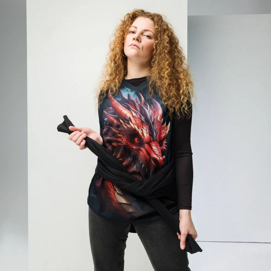 Fiery Dragon - Unisex Basketball Jersey UPF50+ protection product image (8)