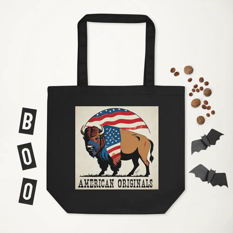 American Original Bison Printed Tote Bag product image (3)