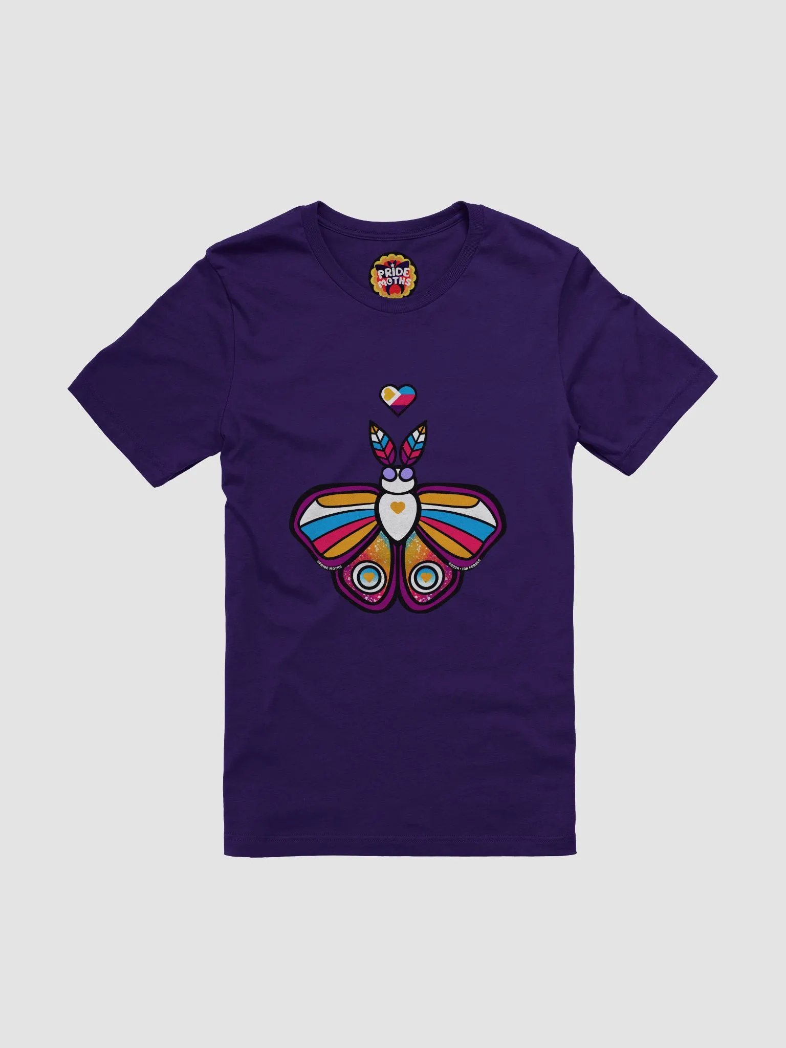 № 11 | POLYAMORY PRIDE MOTH | SHORT SLEEVE TEE | T-SHIRT product image (1)