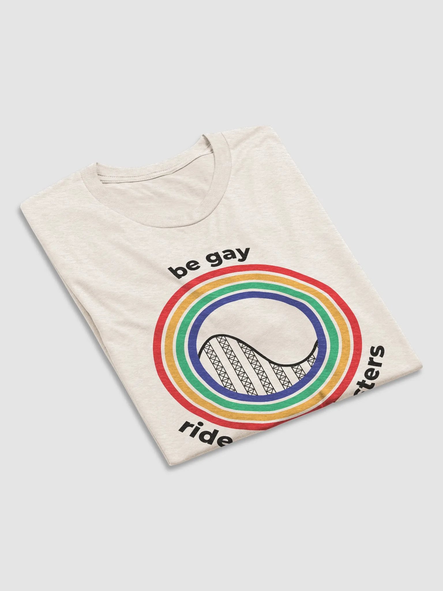 Be Gay, Ride Rollercoasters (light - tri-blend) product image (6)