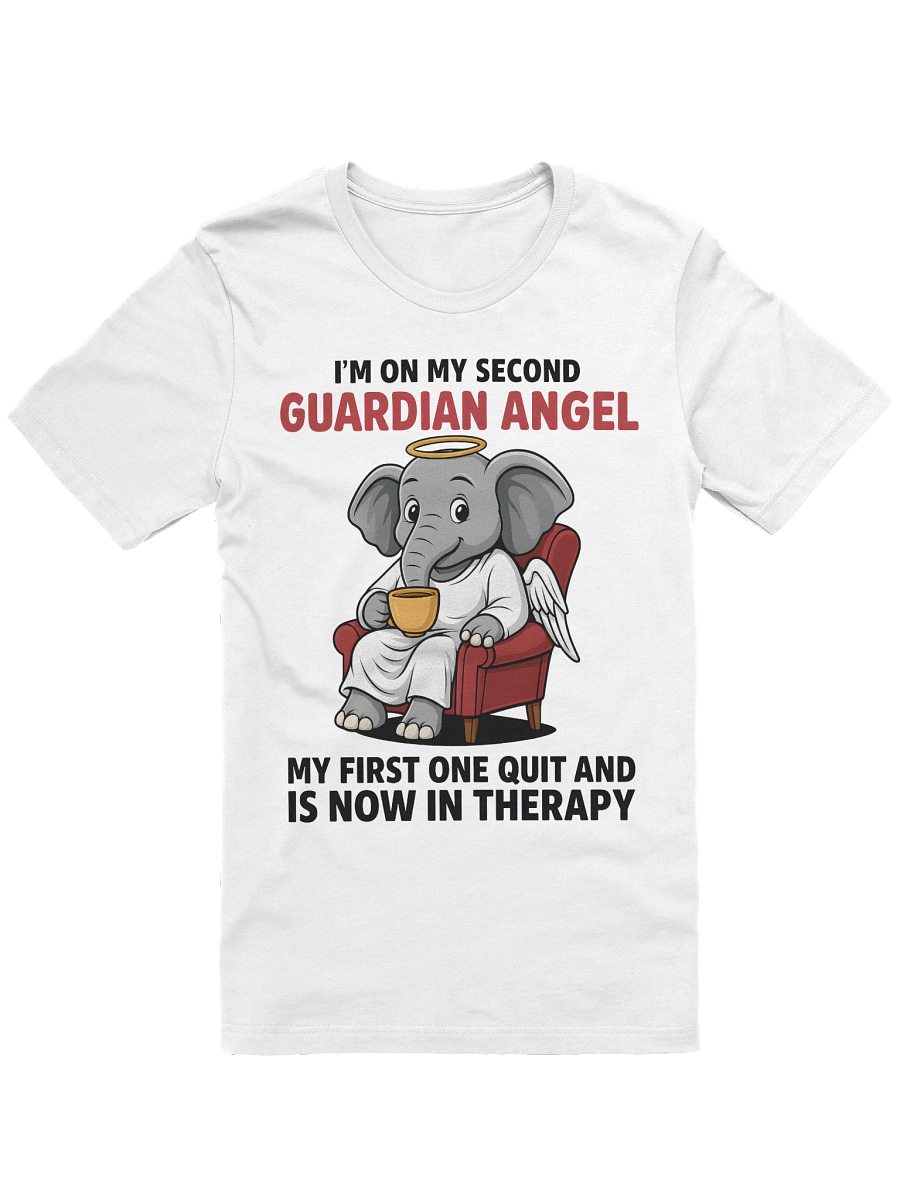 Funny Elephant Guardian Angel Coffee T-Shirt product image (1)