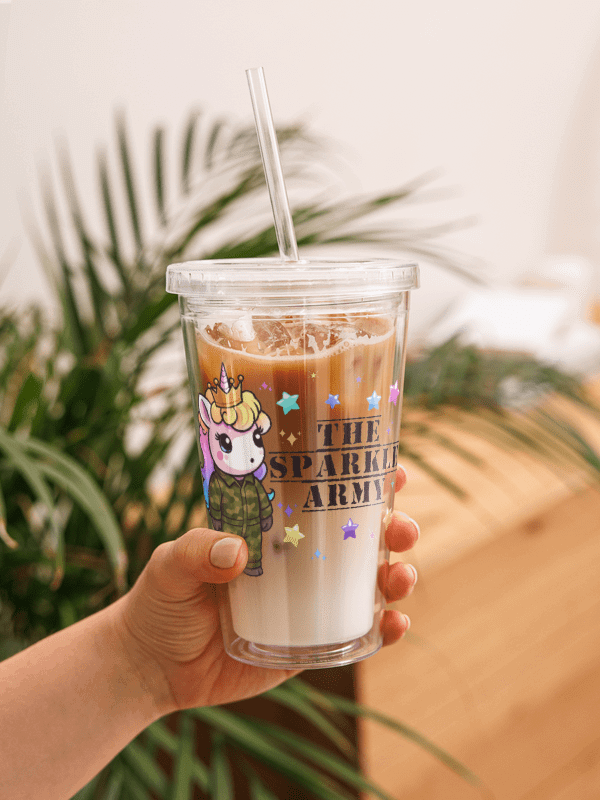 The Sparkle Army - Double Wall Clear Plastic Tumbler product image (1)
