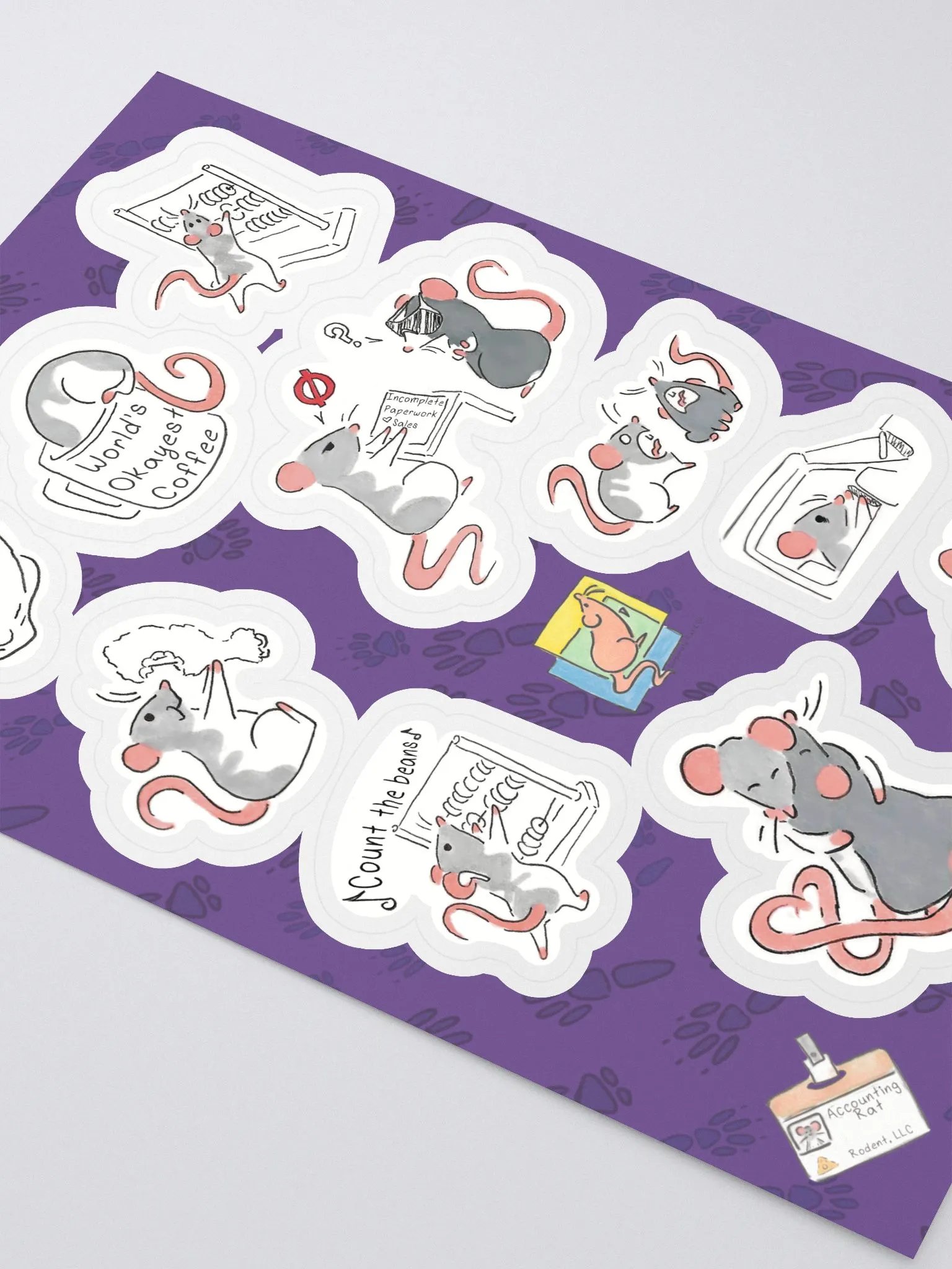 Accounting Rat Day in the Life Sticker Sheet product image (2)