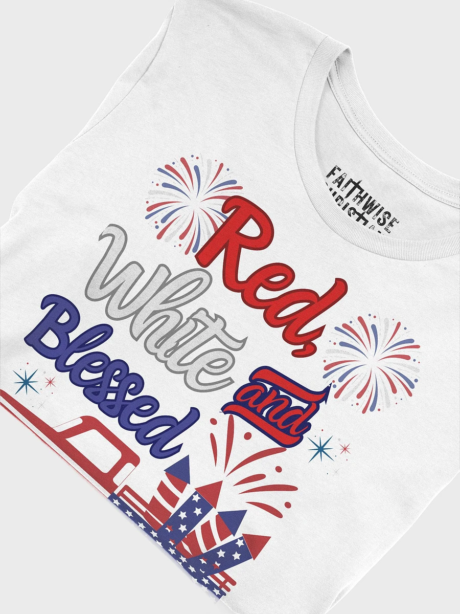 Red, White And Blessed Fireworks T-Shirt product image (11)