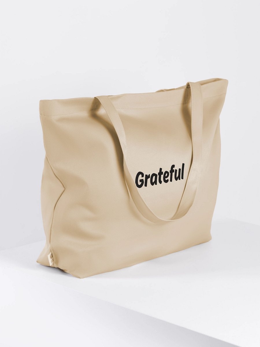 “Grateful” Upbeat Organic Cotton Eco Tote product image (4)