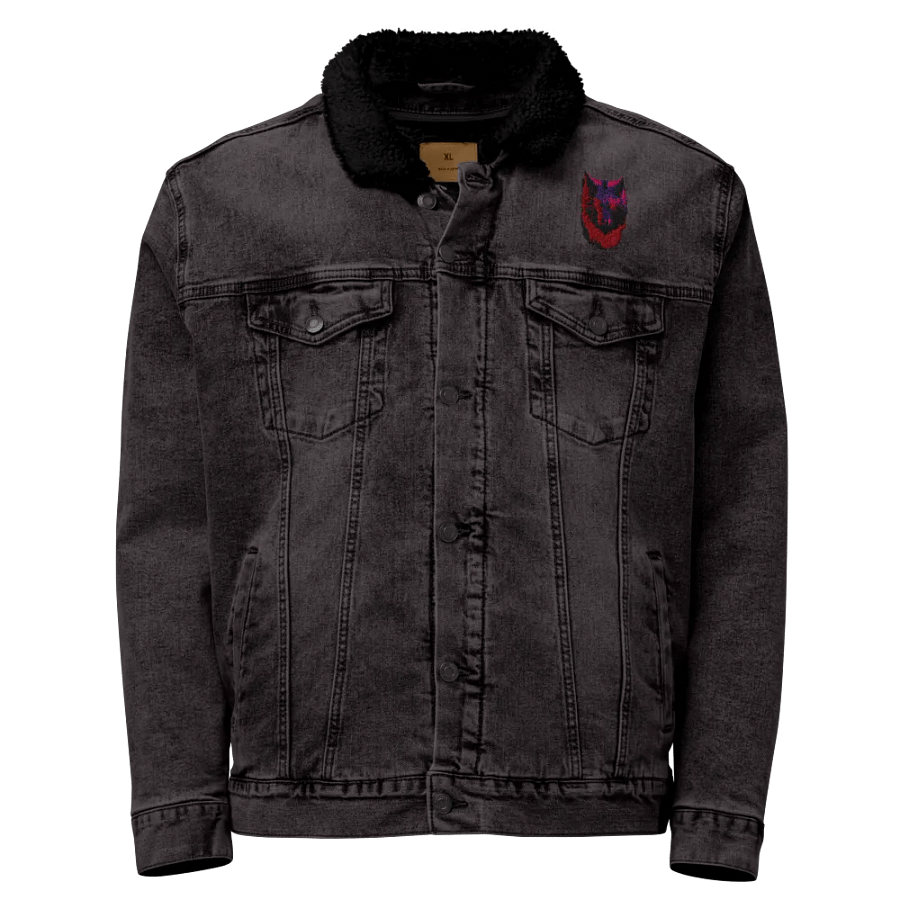 Vivid Wolf Spirit Sherpa Denim Jacket product image (1)