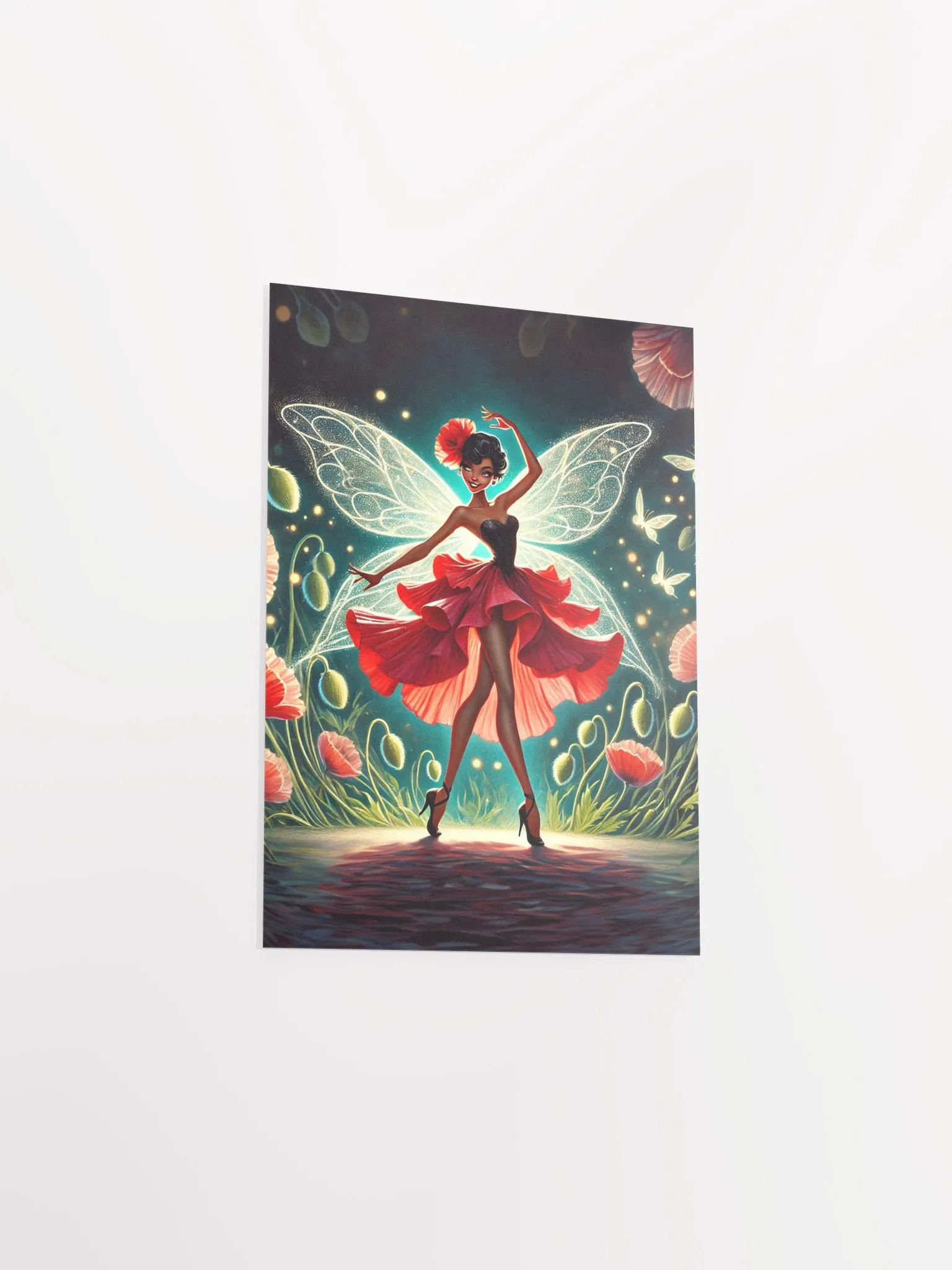 Poppy Fairy Floral Garden Premium Matte Poster product image (14)