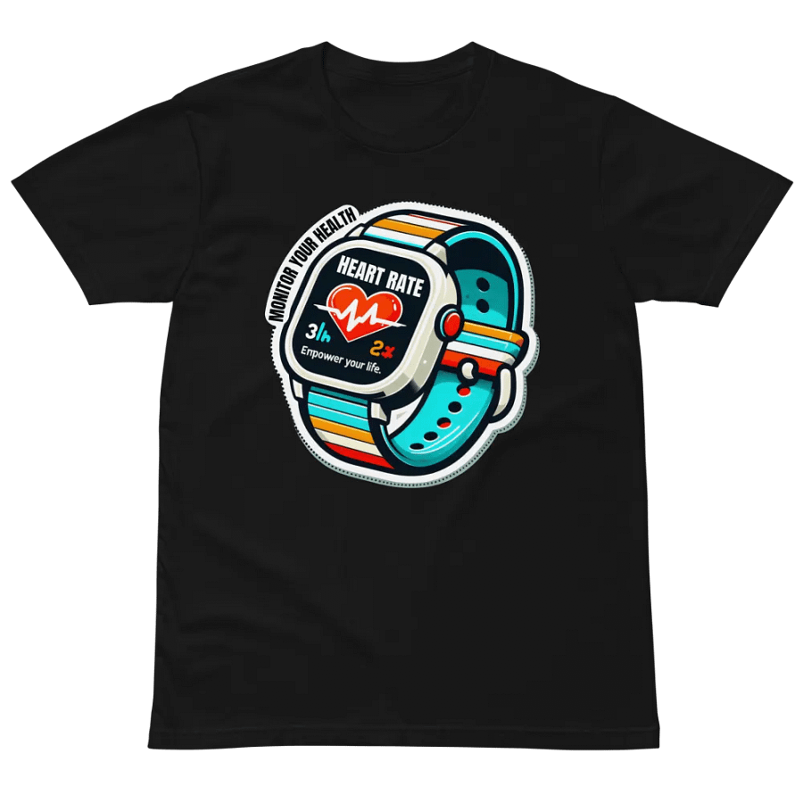 Heart Rate Monitor Smartwatch Illustration T-Shirt product image (3)