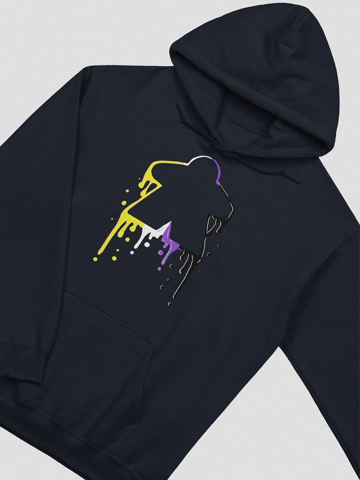 Drippy Non-Binary Pride Meeple Hoodie product image (1)