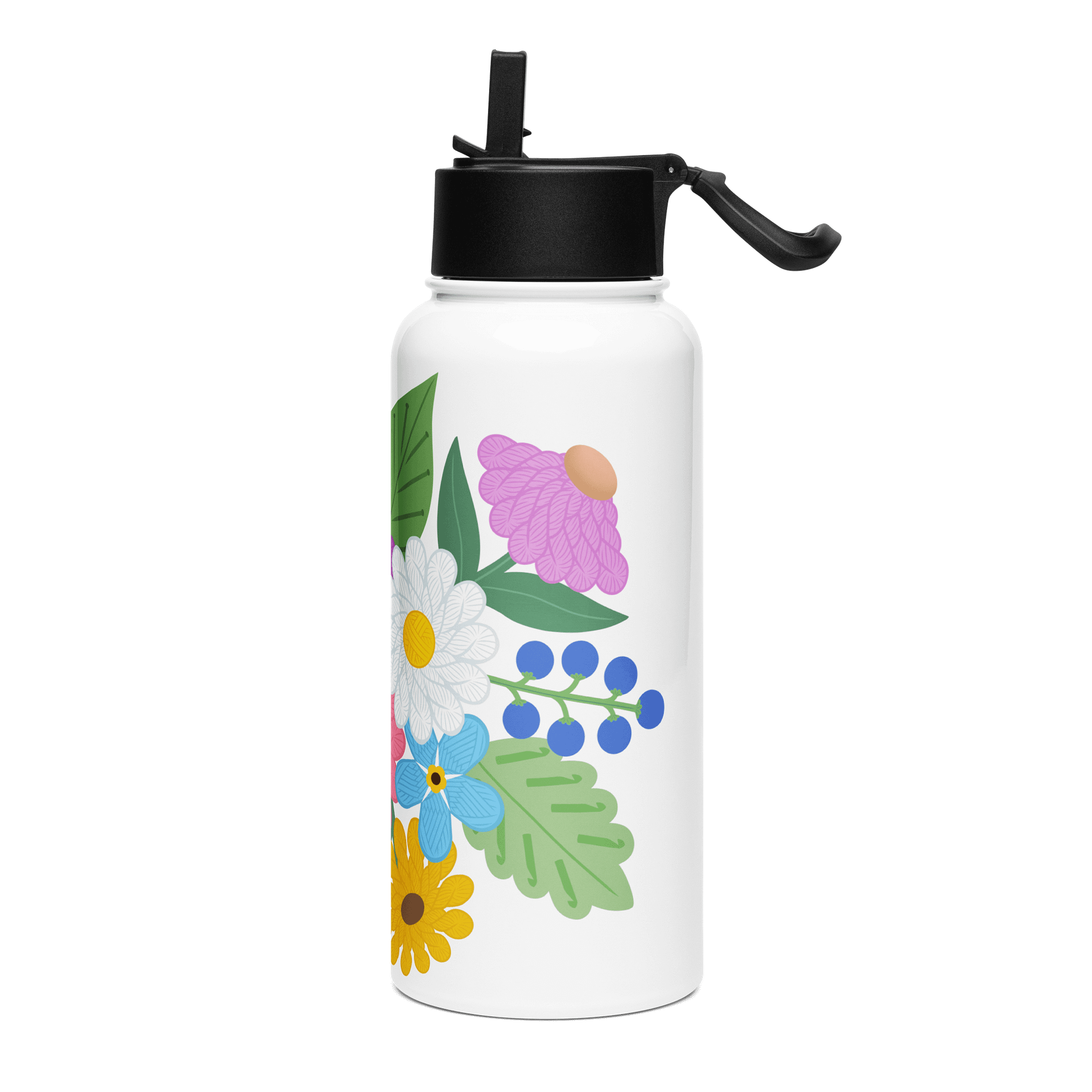 Floral Yarn 32oz Water Bottle product image (3)